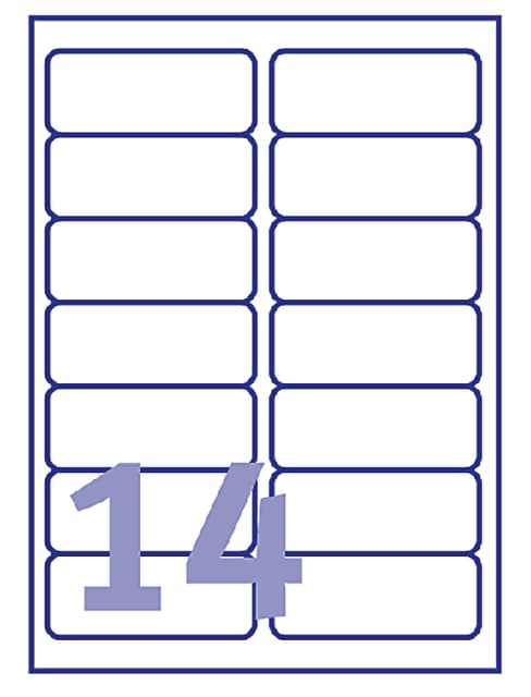 Etiket Avery L7063-20 99.1x38.1mm polyester wit 280 stuks 2