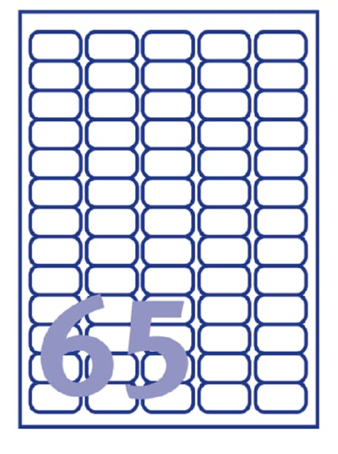 Etiket Avery L7551-25 38.1x21.1mm transparant 1625 stuks 2