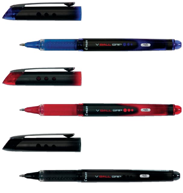 Rollerpen PILOT V-Ball grip breed zwart 2