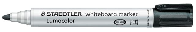 Whiteboardmarker Staedtler Lumocolor 351 rond zwart 2mm