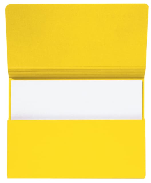 Pocketmap Secolor folio 100% gerecycled karton 250 gr geel
