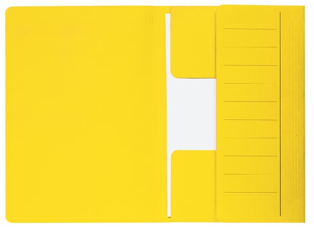 Dossiermap Djois Secolor Mammoet folio 3 kleppen 250gr recycled geel 50 stuks