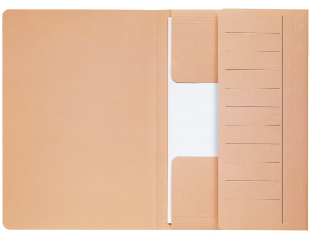 Dossiermap Djois Secolor Mammoet folio 3 kleppen 250gr recycled 360 x 250 mm chamois
