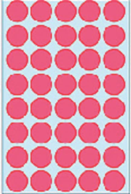 Etiket HERMA 2256 rond 19mm fluor rood 960 stuks 3