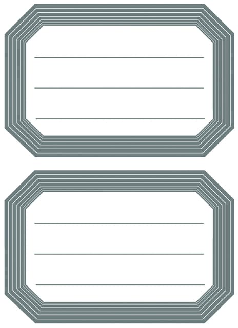 Etiket HERMA 5719 82x55mm schrift grijze rand 12 stuks 2