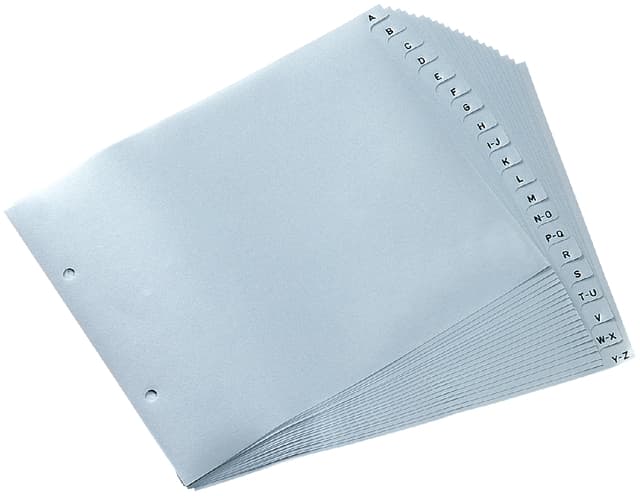 Ordner alfabet Quantore 2-gaats 18x22.5 PP grijs 2