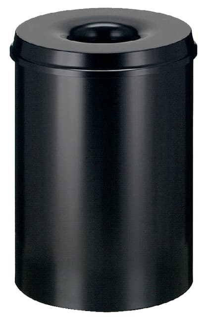 Papierbak met vlamdover Vepabins 30liter Ø33.5cm zwart 3