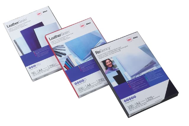 Voorblad GBC A4 lederlook groen 100 stuks 2