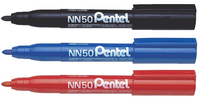 Viltstift Pentel NN50 rond 1.3-3mm blauw 2