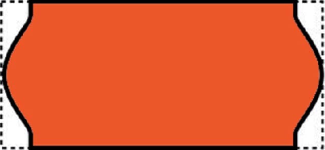 Prijsetiket 12x26mm Sato Samark permanent fluor rood 1500 stuks 2