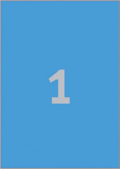 Etiket Avery 3471 210x297mm A4 blauw 100 stuks 2
