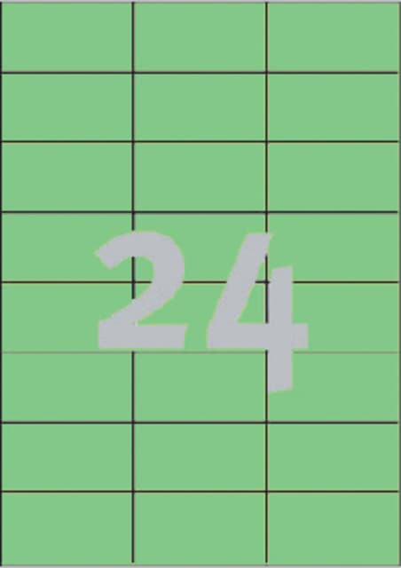 Etiket Avery 3450 70x37mm groen 2400 stuks 2