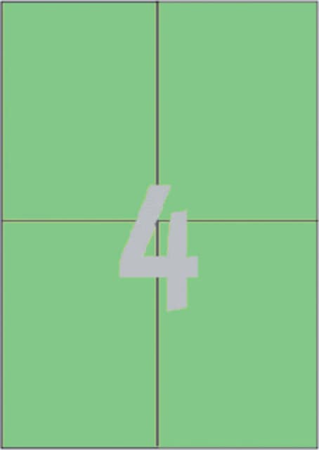 Etiket Avery 3458 105x148mm A6 groen 400 stuks 2
