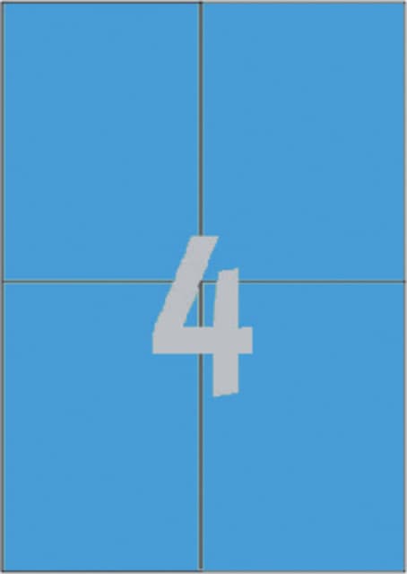Etiket Avery 3457 105x148mm A6 blauw 400 stuks 2