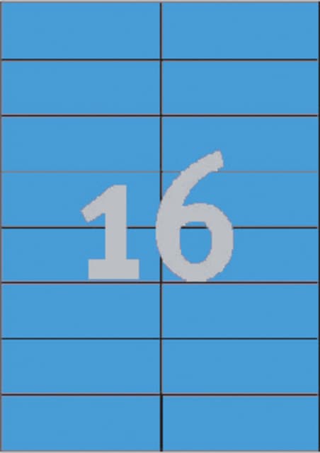Etiket Avery 3453 105x37mm blauw 1600 stuks 2