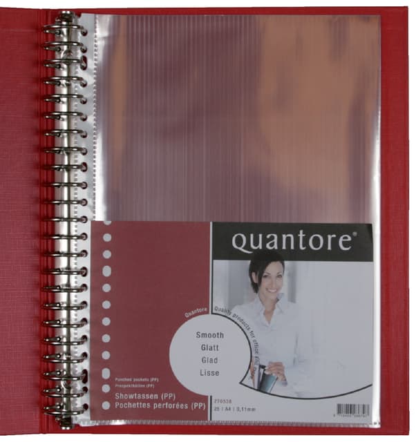 Showtas Quantore A4 23-gaats PP 0.11 glad 25 stuks 2