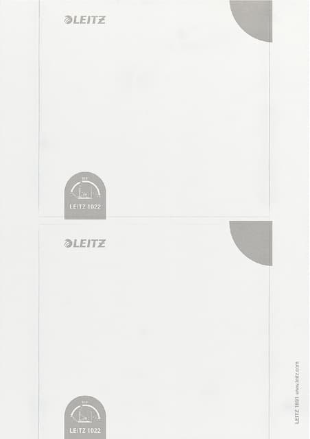 Rug-insteekkaart Leitz breed 56x190mm wit 100 stuks 2