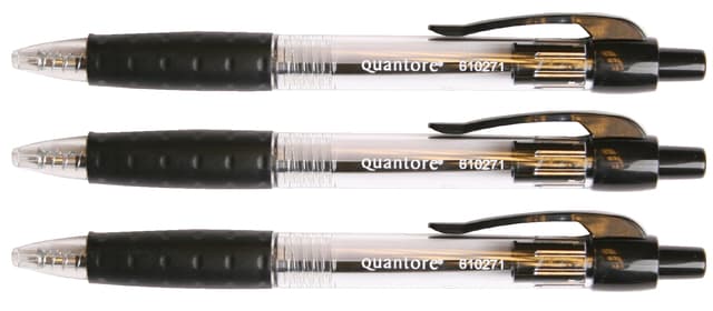 Balpen Quantore Grip drukknop zwart medium 2