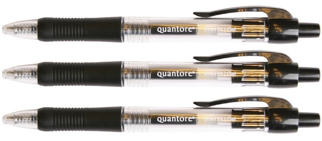 Gelschrijver Quantore gripdrukknop 0.7mm zwart 3