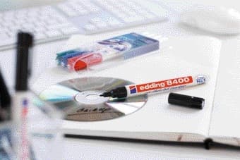 Cd marker edding 8400 rond 0.5-1.0mm rood 4