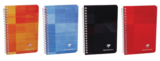 Notitieboek Clairefontaine 165x210mm 120 pagina's spiraal lijn