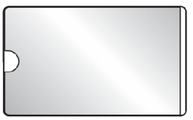 Visitekaarttas Djois 95x60mm zelfklevend korte zijde open transparant 10 stuks 3
