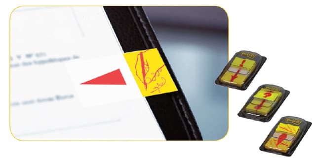 Indextabs Post-it 68031 25,4x43.2mm " hier ondertekenen" geel 4