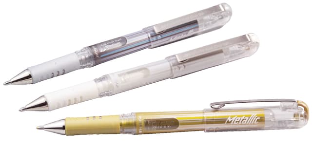 Gelschrijver Pentel K230M medium metallic goud 2