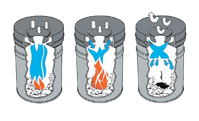Papierbak met vlamdover Vepabins 80liter grijs 2