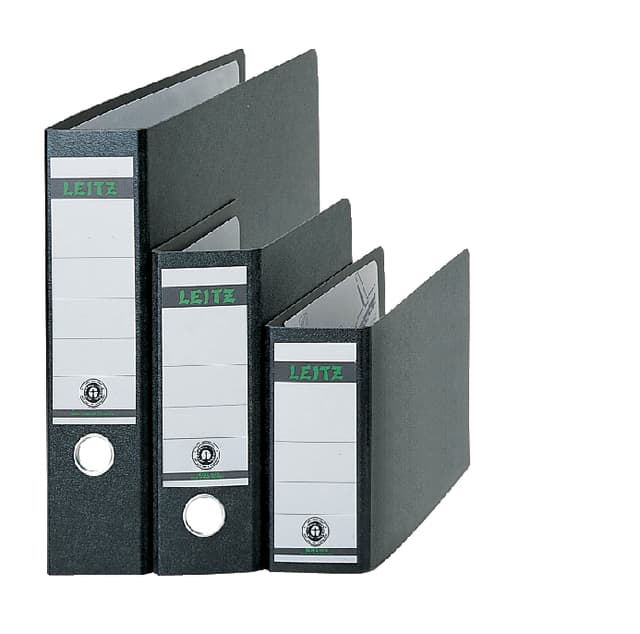 Ordner Leitz A6 77mm dwars karton zwart 2