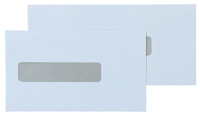 Envelop Quantore 109x224mm midden venster 25x110mm 500 stuks 2