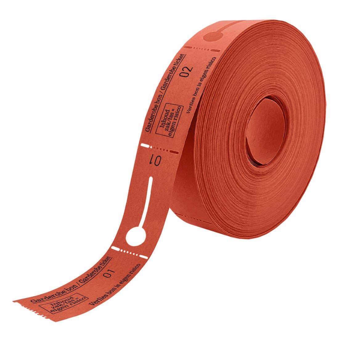 Garderobebonnen Combicraft nummering 1 t/m 500 rood 500 stuks
