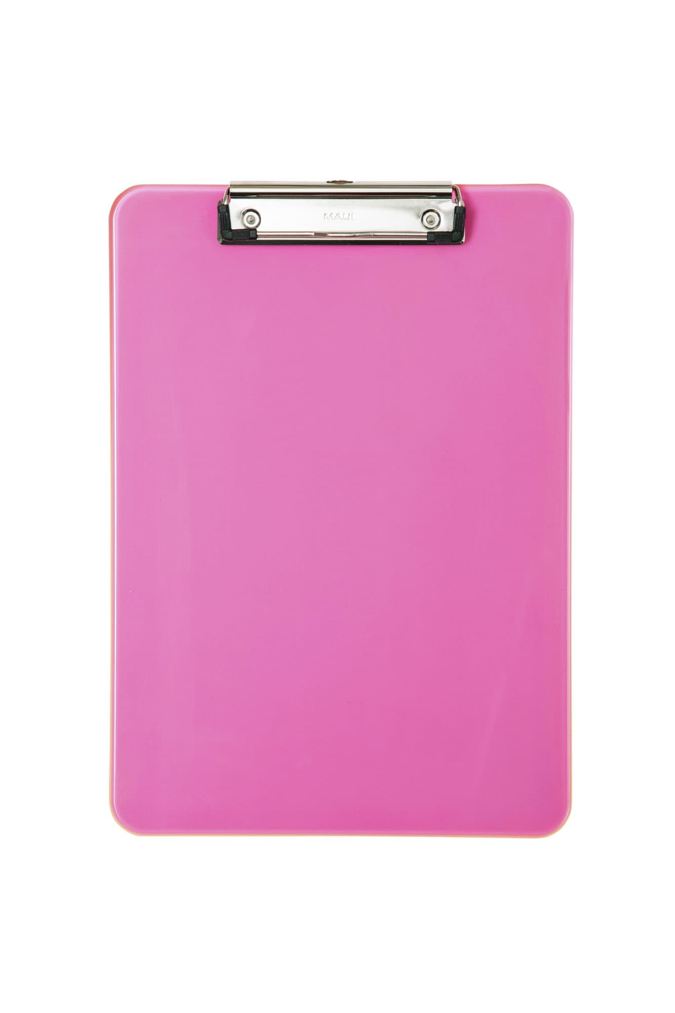Klembord MAUL A4 staand transparant PS neon roze