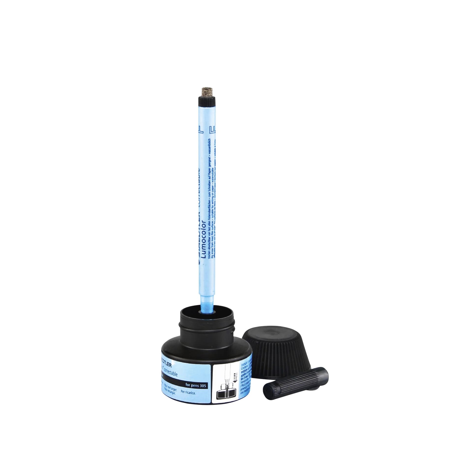 Viltstiftvulling Staedtler Lumocolor 305 non permanent correctable zw