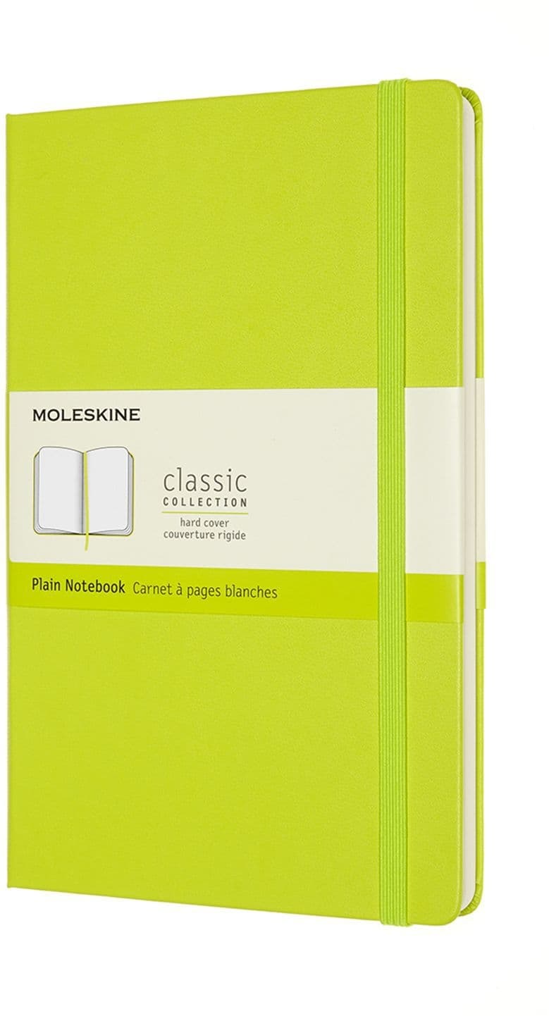 Notitieboek Moleskine large 130x210mm blanco hard cover lemon green
