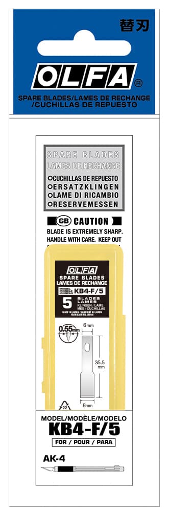 Reservemes Olfa KB4-F blister à 5 stuks