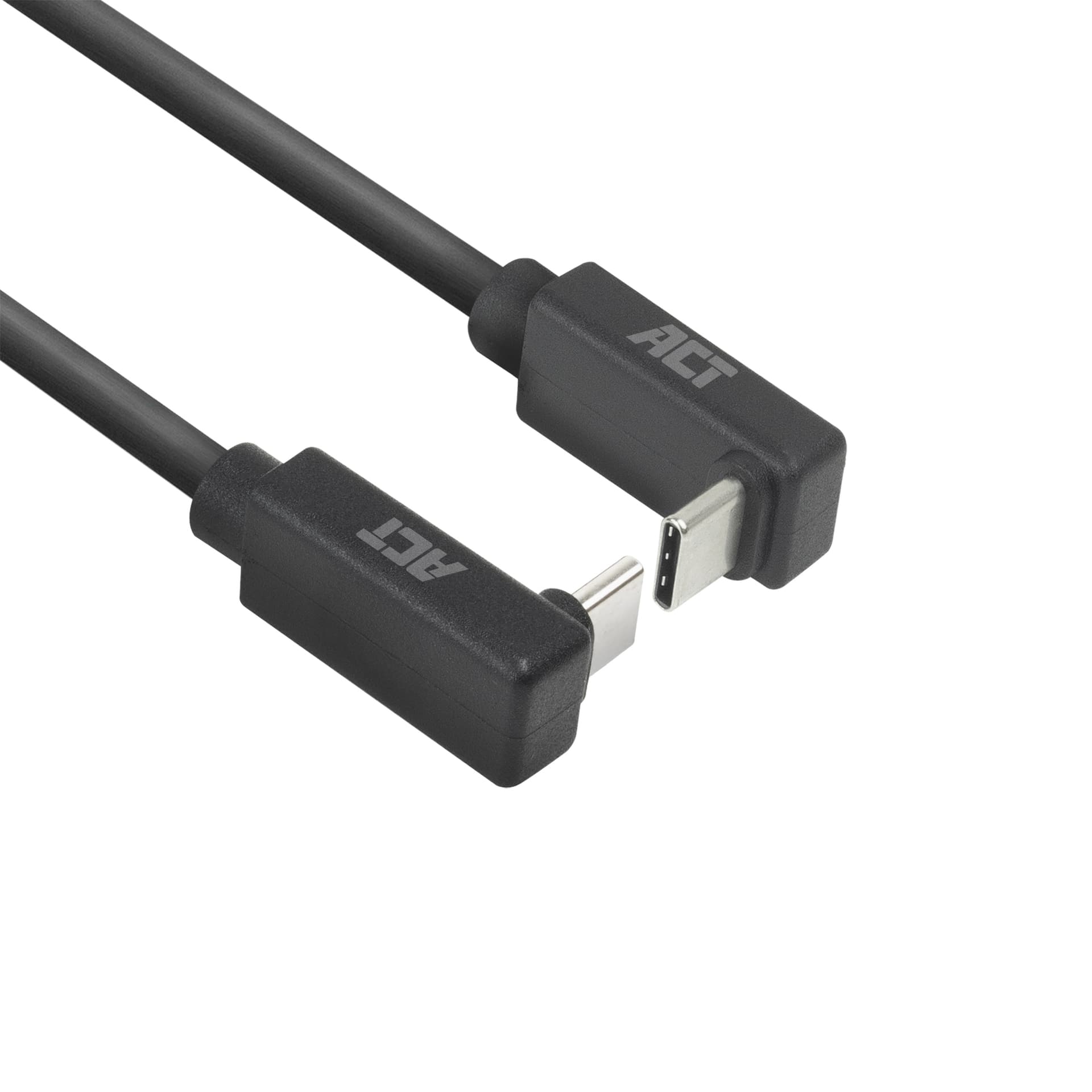 Kabel ACT USB-C hoek boven/beneden 10Gbps 1m
