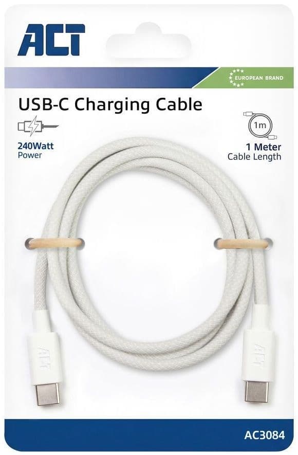 Kabel ACT 2.0 USB-C 240W 1 meter wit