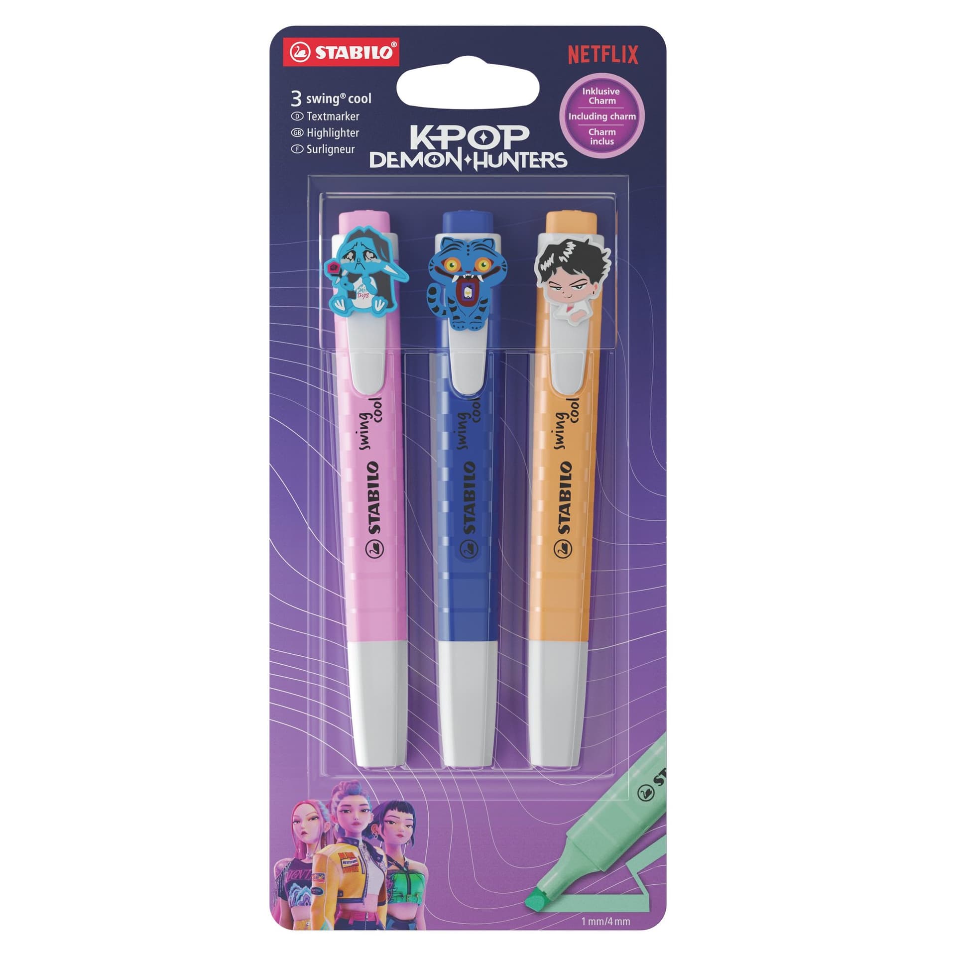 Markeerstift STABILO Swing cool K-Pop Demon Hunters BL V2 3st