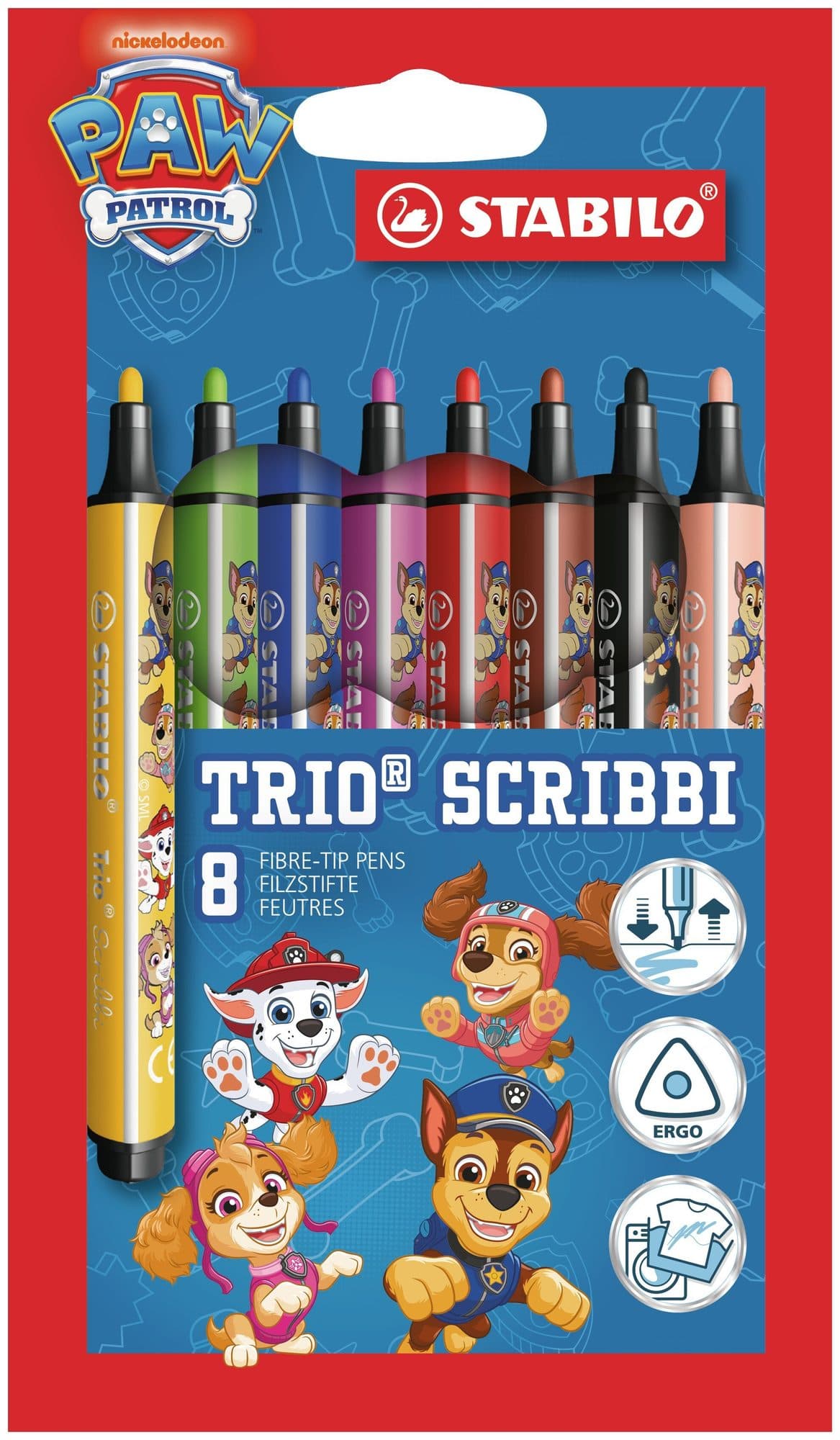 Viltstift STABILO Trio Scribbi PAW Patrol 8st