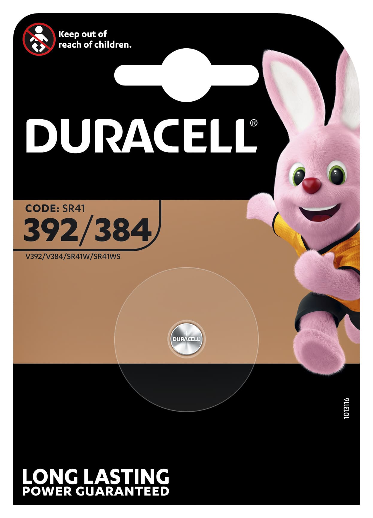Batterij Duracell knoopcel 1x392/384 alkaline Ø7,9mm 1,5V-45mAh
