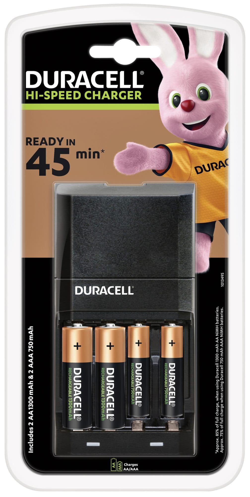 Batterij oplader Duracell CEF27 inclusief + 2x AA + 2x AAA