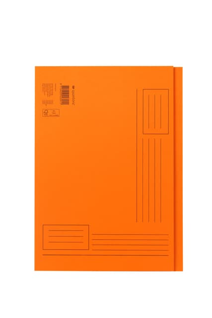 Vouwmap Quantore A4 ongelijke zijde 250gr oranje