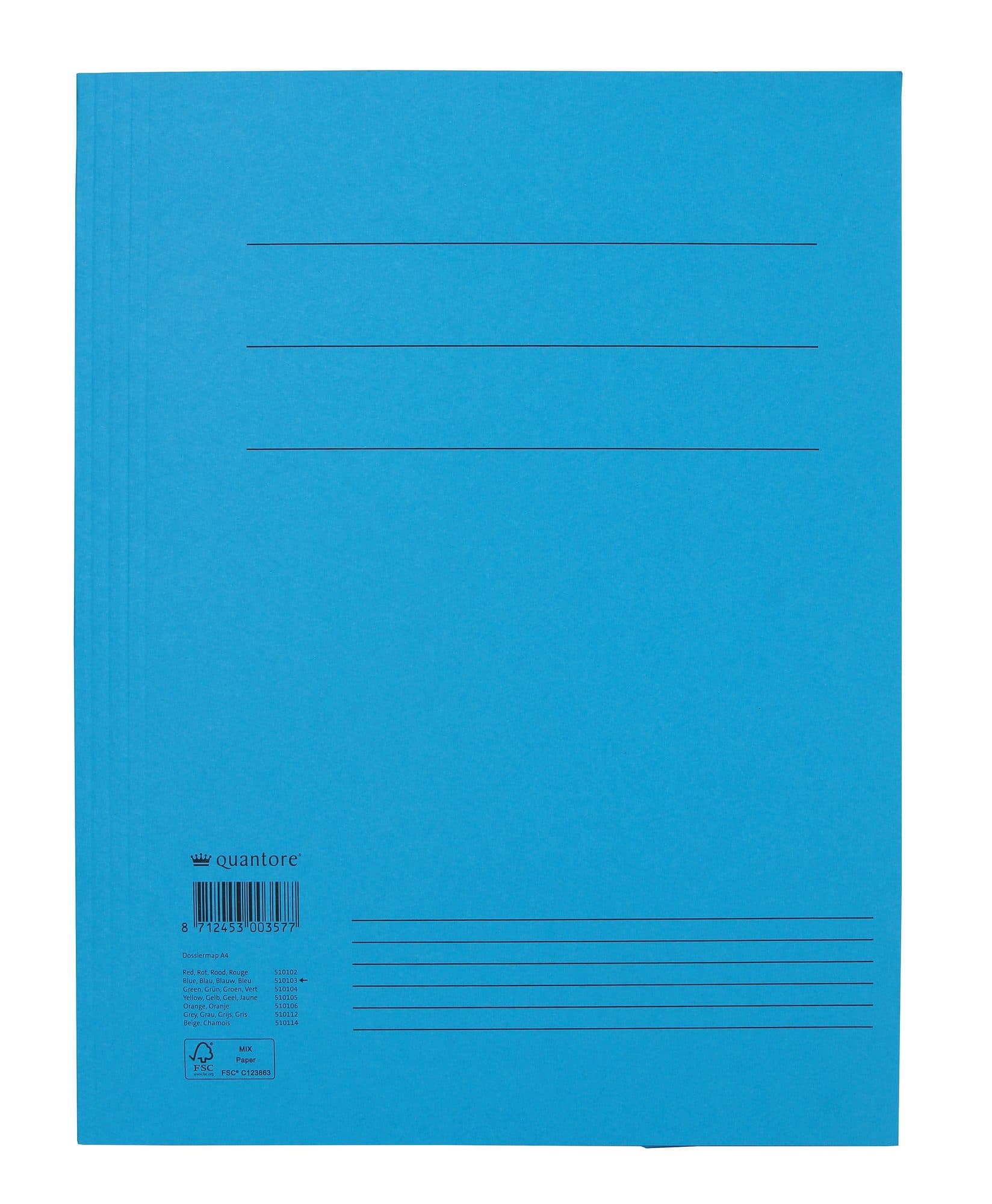 Dossiermap Quantore A4 320gr blauw
