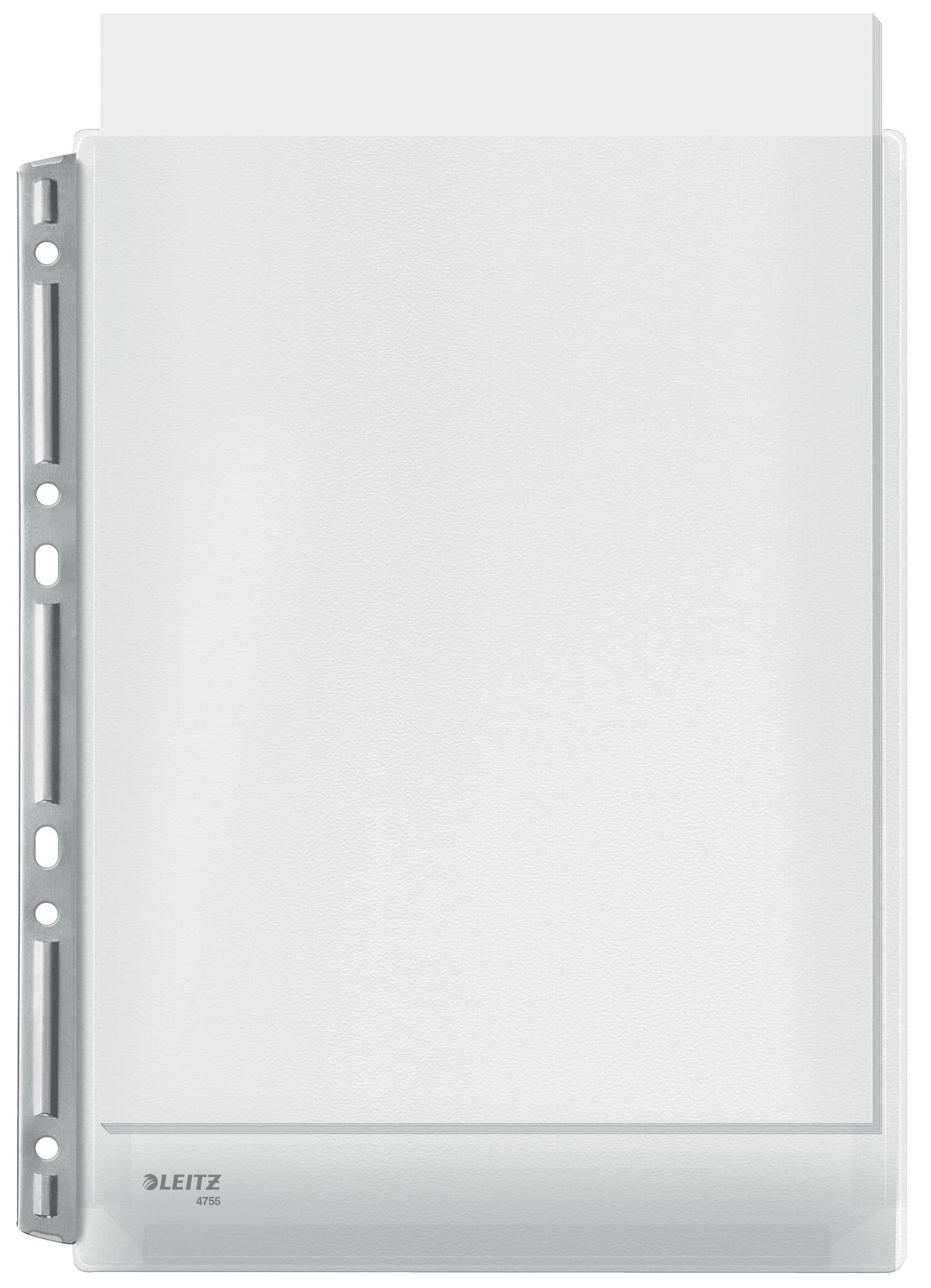 Harmonica showtas Leitz Premium 0.17mm metalen perforatiestrip copy safe A4 glashelder 3 stuks