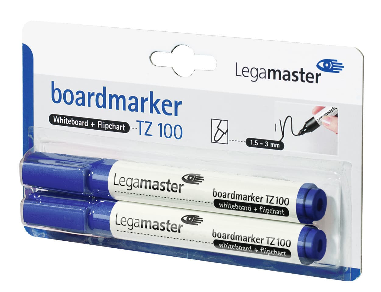 Whiteboardmarker Legamaster TZ 100 rond 1.5-3mm blauw blister à 2st