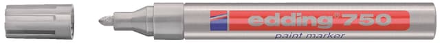 Paintmarker edding 750 op oliebasis 2-4mm zilver