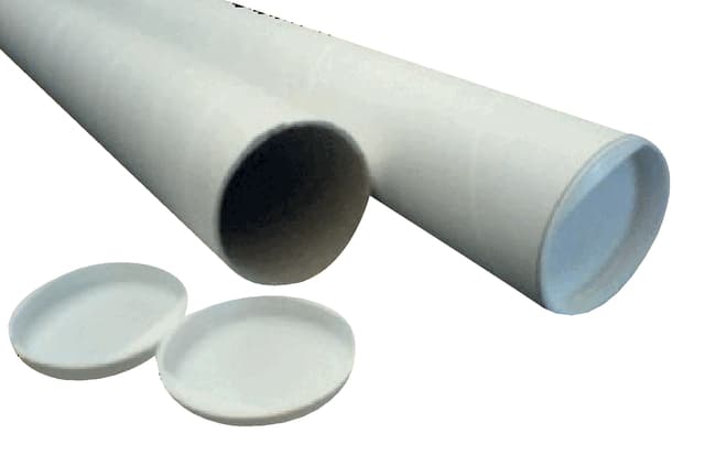 Verzendkoker CleverPack A3 330x29.5mm met doppen wit pak à 5 stuks
